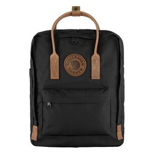 Fjallraven kanken Black and leather Tan Backpack